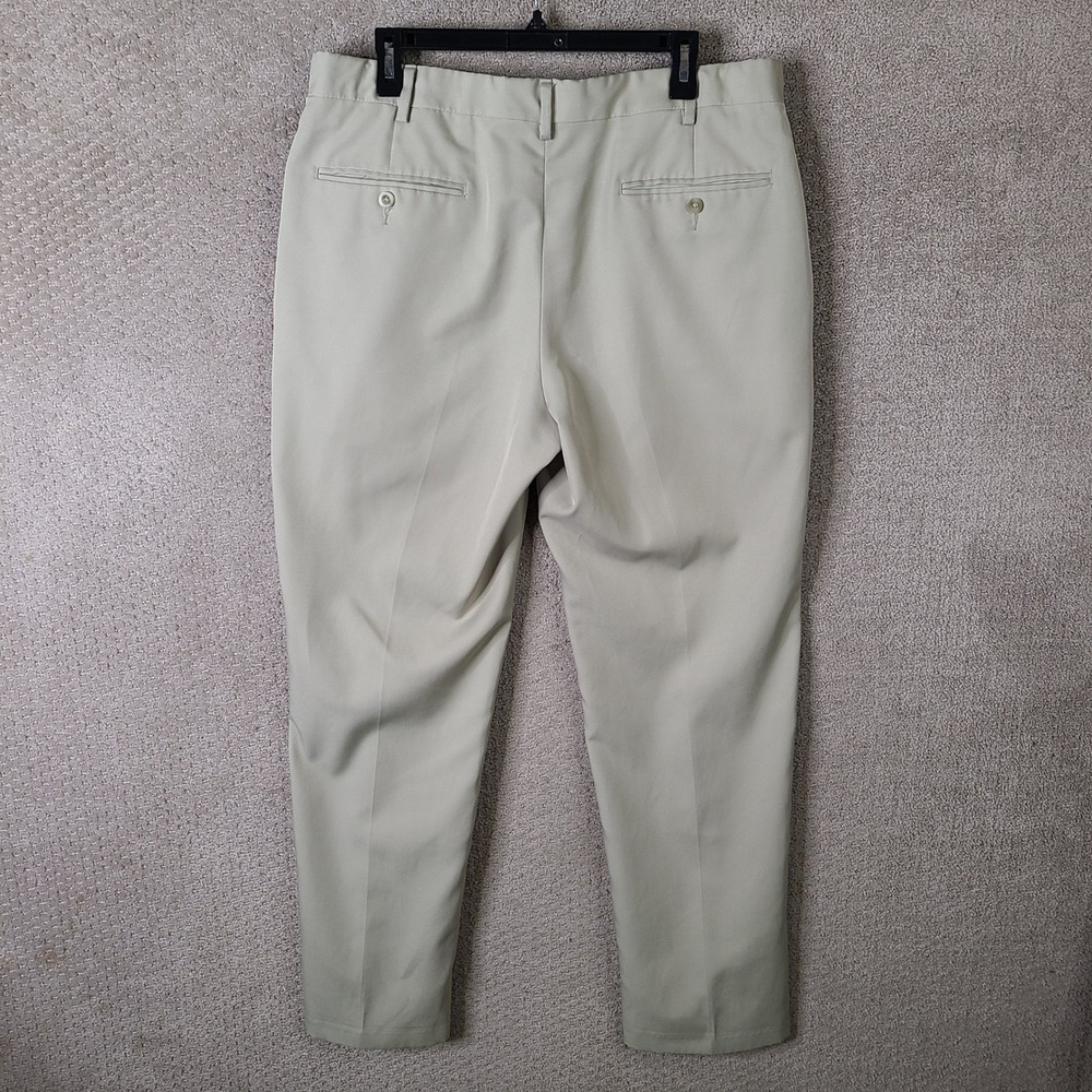 Jos A Bank Traveler Pants Mens 36x32 Beige Tailored Fit Dress Trouser Slacks - Picture 4 of 11